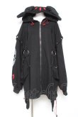 画像1: Gamchu / Gamchu × Faputa motif Zip-up hoodie F ブラック×レッド Y-26-01-31-077-PU-TO-SZ-ZY (1)