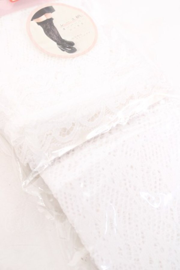 画像2: m petit by misako / AMOVKレーシーフリル 23-25cm 濃白 Y-26-01-31-014-LO-ZA-SZ-ZY (2)