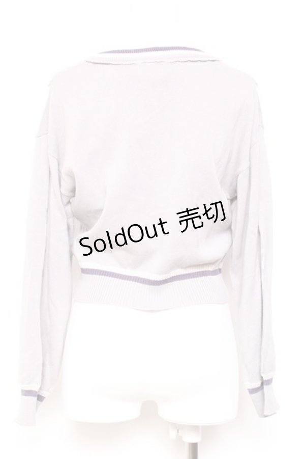 画像2: axes femme POETIQUE / ラインデザインカーディガン M グレー Y-26-01-31-078-AX-TO-SZ-ZY (2)