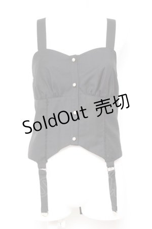 画像: axes femme POETIQUE / ガーターデザインビスチェ M 黒 Y-26-01-31-082-AX-TO-SZ-ZY