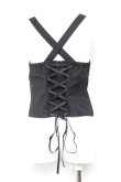 画像2: axes femme POETIQUE / ガーターデザインビスチェ M 黒 Y-26-01-31-082-AX-TO-SZ-ZY (2)