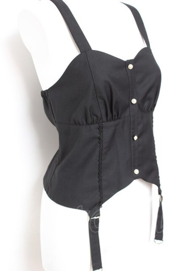 画像3: axes femme POETIQUE / ガーターデザインビスチェ M 黒 Y-26-01-31-082-AX-TO-SZ-ZY (3)