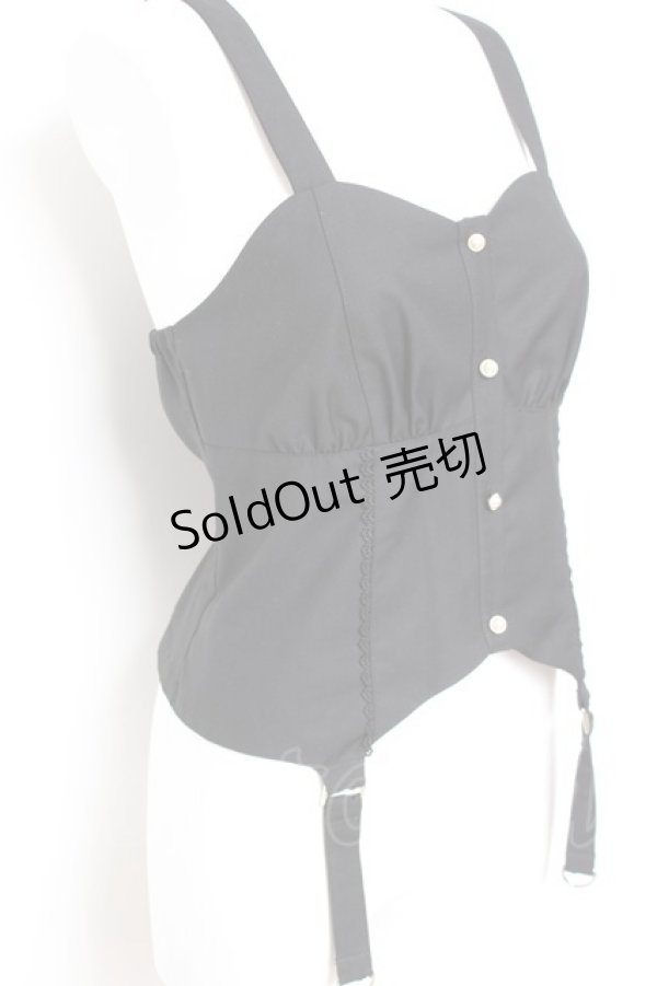 画像3: axes femme POETIQUE / ガーターデザインビスチェ M 黒 Y-26-01-31-082-AX-TO-SZ-ZY (3)