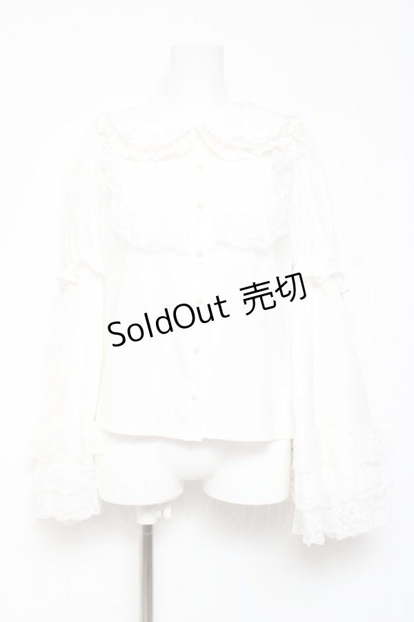 画像1: Ank Rouge / おリボン姫袖ブラウス M 白 Y-26-01-31-084-CA-BL-SZ-ZY (1)