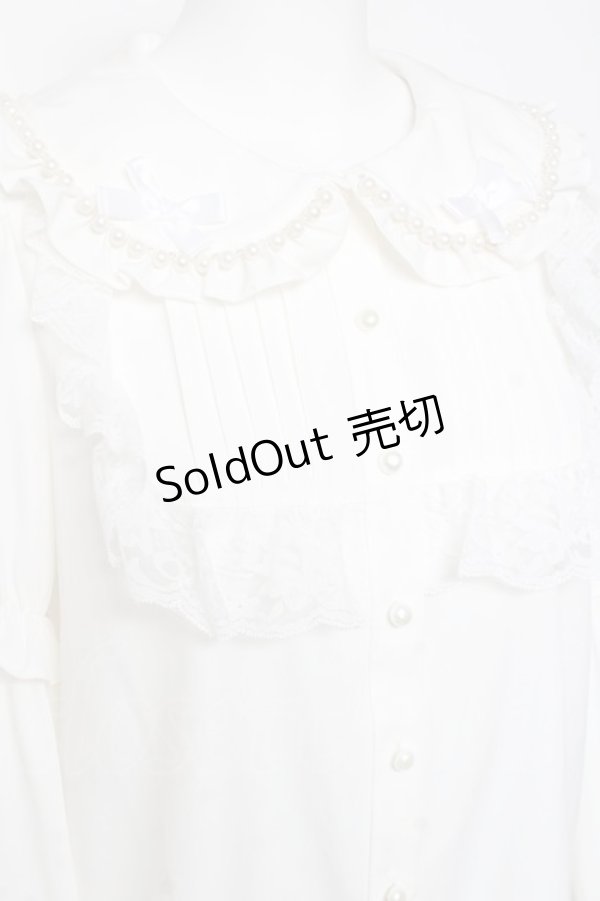 画像3: Ank Rouge / おリボン姫袖ブラウス M 白 Y-26-01-31-084-CA-BL-SZ-ZY (3)