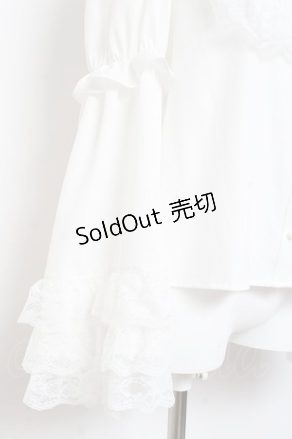 画像4: Ank Rouge / おリボン姫袖ブラウス M 白 Y-26-01-31-084-CA-BL-SZ-ZY (4)