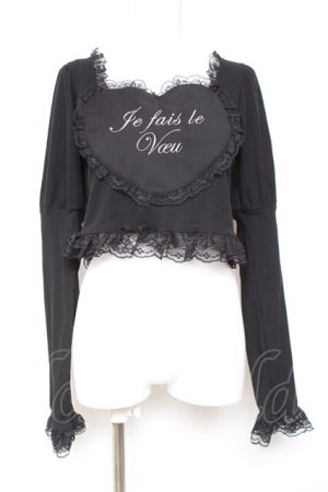 画像: Ank Rouge / ハートのテレコ M 黒 Y-26-01-31-086-CA-TO-SZ-ZY