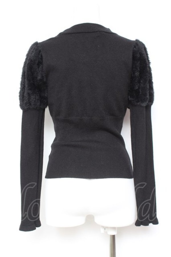 画像2: Kurumi Collaboration / ショルダーファーニット  黒 Y-26-01-31-089-LO-TO-SZ-ZY (2)