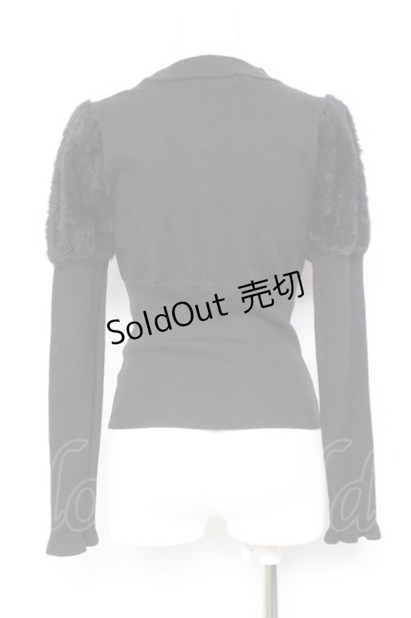 画像2: Kurumi Collaboration / ショルダーファーニット  黒 Y-26-01-31-089-LO-TO-SZ-ZY (2)