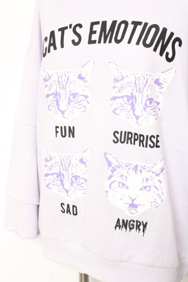 画像3: LISTEN FLAVOR / ネコノキモチ ベルスリーブプルオーバー F ラベンダー Y-26-01-31-090-PU-TO-SZ-ZY (3)