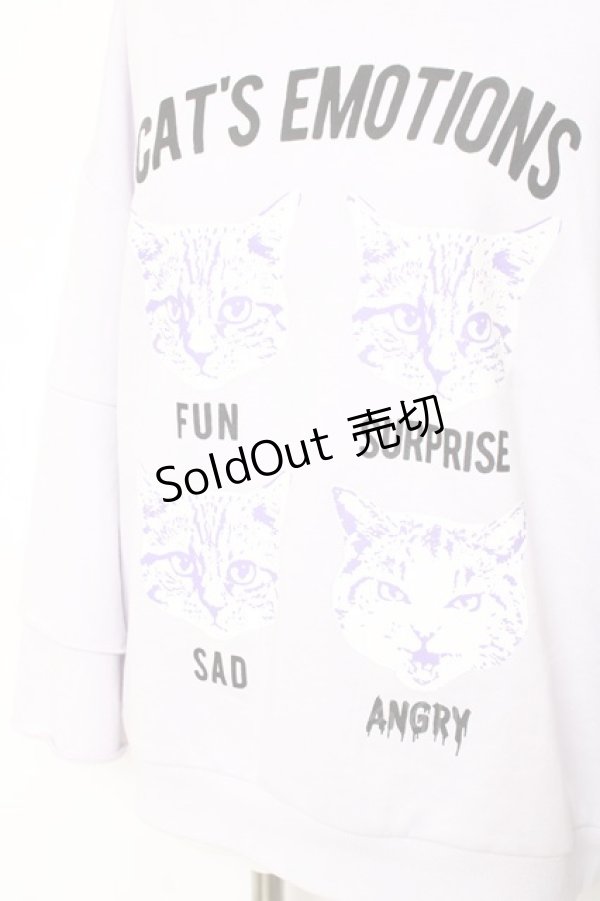 画像3: LISTEN FLAVOR / ネコノキモチ ベルスリーブプルオーバー F ラベンダー Y-26-01-31-090-PU-TO-SZ-ZY (3)