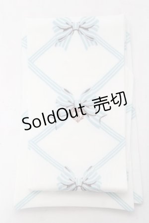 画像: BABY, THE STARS SHINE BRIGHT / リボン柄プリントオーバーニーソックス  オフ白×ミント Y-26-01-31-017-BA-ZA-SZ-ZY