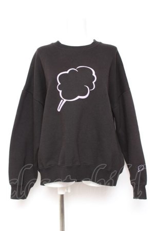 画像: CLOTTY / BIG CC SWEAT-SHIRT 綿アメシグネチャートレーナー  黒 Y-26-01-31-092-LO-TO-SZ-ZY
