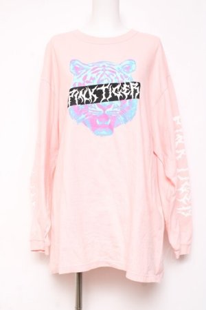 画像: LISTEN FLAVOR / タイガープリントカットソー  ピンク Y-26-01-31-093-PU-TO-SZ-ZY