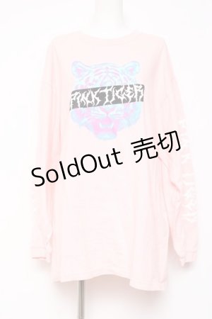 画像: LISTEN FLAVOR / タイガープリントカットソー  ピンク Y-26-01-31-093-PU-TO-SZ-ZY
