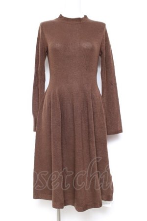 画像: Favorite / フィット&フレアニットワンピース  ブラウン Y-26-01-31-094-LO-OP-SZ-ZY