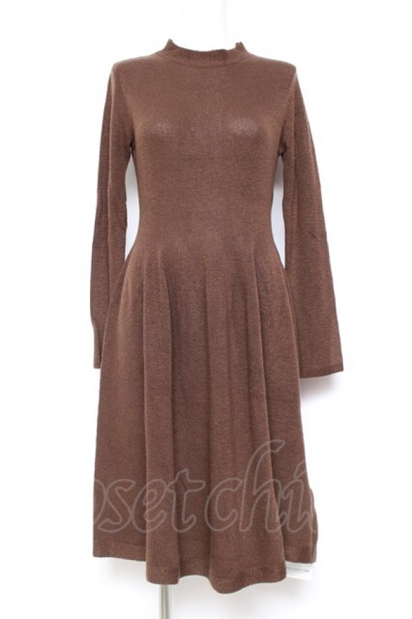 画像1: Favorite / フィット&フレアニットワンピース  ブラウン Y-26-01-31-094-LO-OP-SZ-ZY (1)