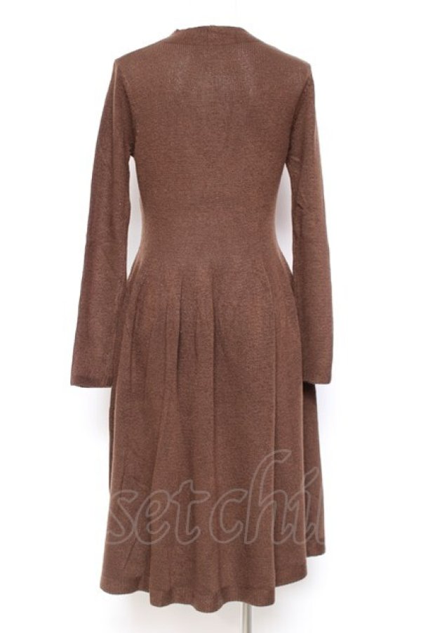 画像2: Favorite / フィット&フレアニットワンピース  ブラウン Y-26-01-31-094-LO-OP-SZ-ZY (2)
