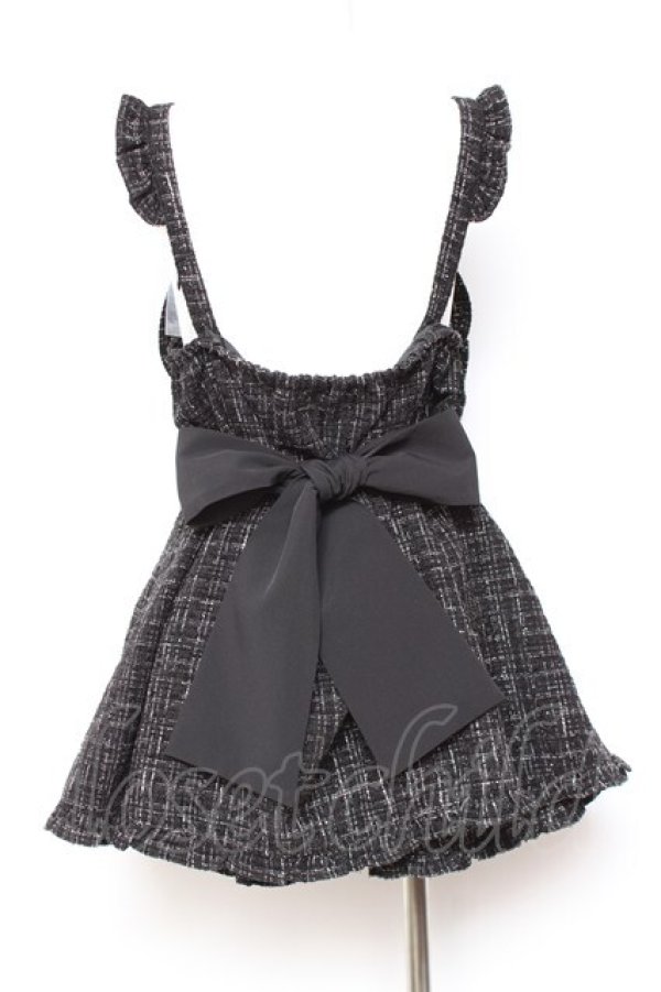 画像3: Ank Rouge / ハートエプロンツイードSETUP M 黒 Y-26-01-31-095-CA-OP-SZ-ZY (3)