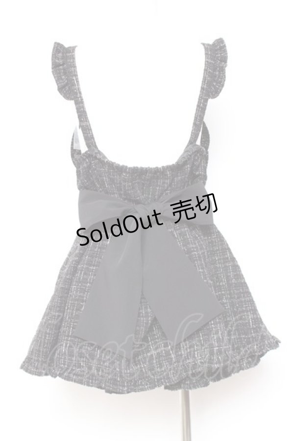 画像3: Ank Rouge / ハートエプロンツイードSETUP M 黒 Y-26-01-31-095-CA-OP-SZ-ZY (3)