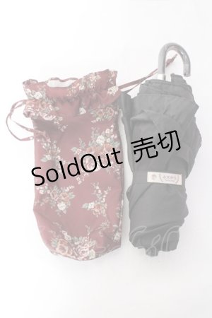 画像: axes femme / オリジナル花柄晴雨兼用折傘  黒 Y-26-01-31-018-AX-ZA-SZ-ZT0204M