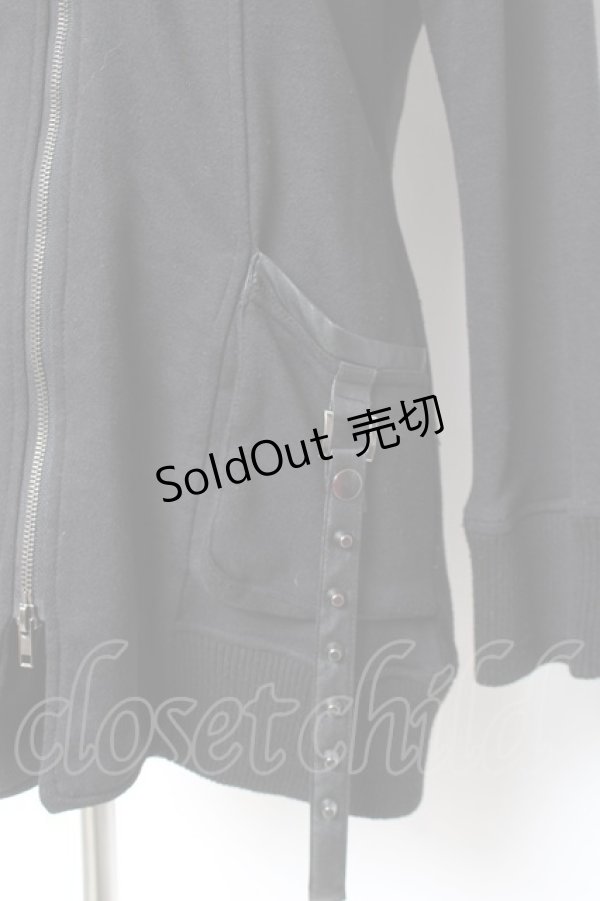 画像5: SEX POT ReVeNGe / レザーベルトデザインファーフードパーカー M 黒 Y-26-01-31-097-SP-TO-SZ-ZT0205P (5)