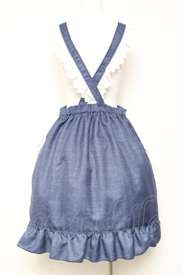 画像3: Nile Perch / ハートエプロンジャンスカ  ラメインディゴ Y-26-01-31-098-LO-OP-SZ-ZY (3)