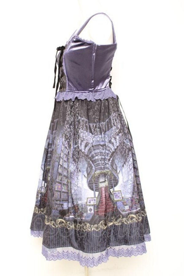 画像2: axes femme kawaii / リブラリーアビスチェ風ワンピース M パープル Y-26-01-31-100-AX-BL-SZ-ZY (2)