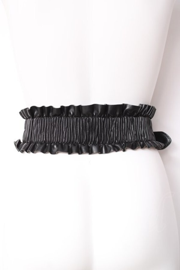 画像2: axes femme / クラシカルバックルベルト  黒 Y-26-01-31-019-AX-AC-SZ-ZY (2)