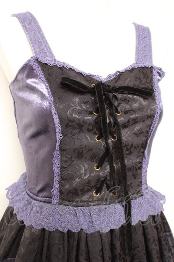 画像5: axes femme kawaii / リブラリーアビスチェ風ワンピース M パープル Y-26-01-31-100-AX-BL-SZ-ZY (5)