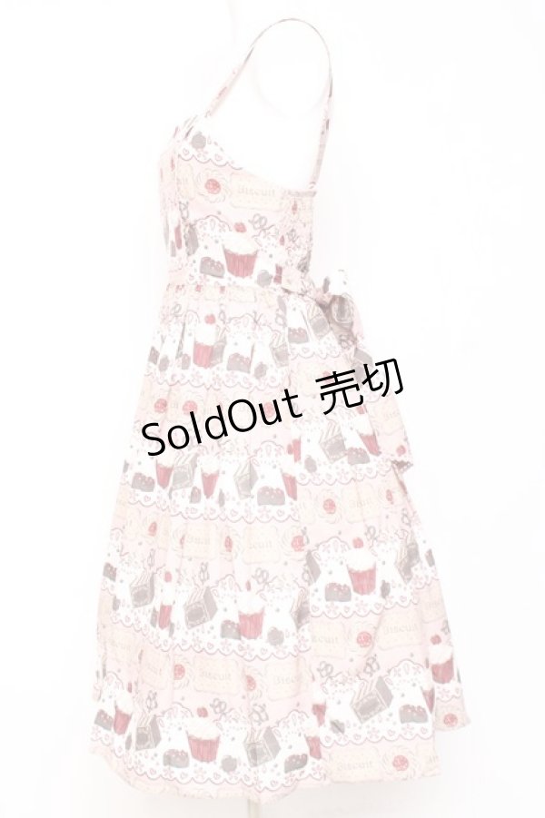 画像2: axes femme kawaii / お菓子柄ジャンパースカート M ピンク Y-26-01-31-103-AX-OP-SZ-ZY (2)