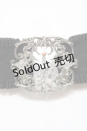 画像: axes femme / 燭台モチーフゴムベルト  シルバー Y-26-01-31-020-AX-ZA-SZ-ZY