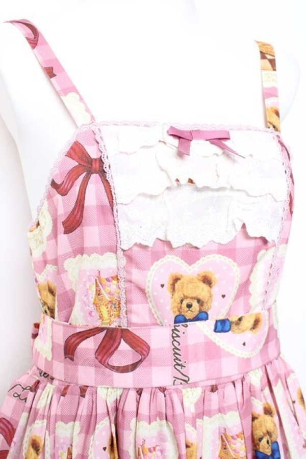 画像5: axes femme kawaii / ベアズベーカリー柄ジャンスカ M ピンク Y-26-01-31-104-AX-OP-SZ-ZY (5)