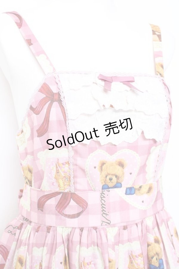 画像5: axes femme kawaii / ベアズベーカリー柄ジャンスカ M ピンク Y-26-01-31-104-AX-OP-SZ-ZY (5)