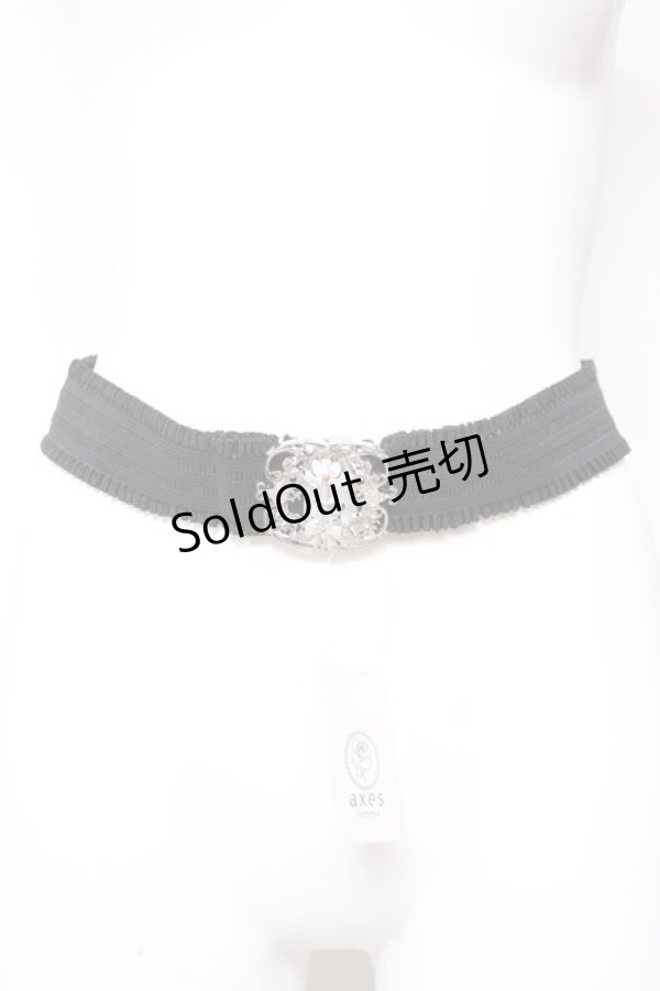 画像2: axes femme / 燭台モチーフゴムベルト  シルバー Y-26-01-31-020-AX-ZA-SZ-ZY (2)