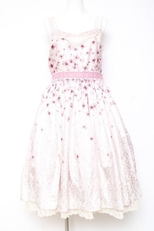 画像: axes femme kawaii / 桜柄ジャンパースカート M ピンク Y-26-01-31-107-AX-OP-SZ-ZY