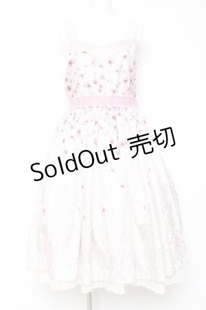 画像: axes femme kawaii / 桜柄ジャンパースカート M ピンク Y-26-01-31-107-AX-OP-SZ-ZY