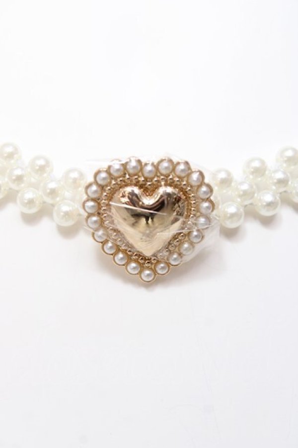 画像1: m petit by misako / TT*AMハートPLベルト  中白 Y-26-01-31-021-LO-ZA-SZ-ZY (1)