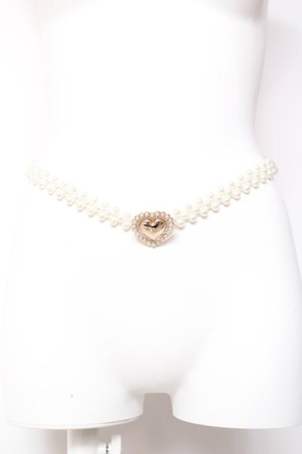 画像2: m petit by misako / TT*AMハートPLベルト  中白 Y-26-01-31-021-LO-ZA-SZ-ZY (2)