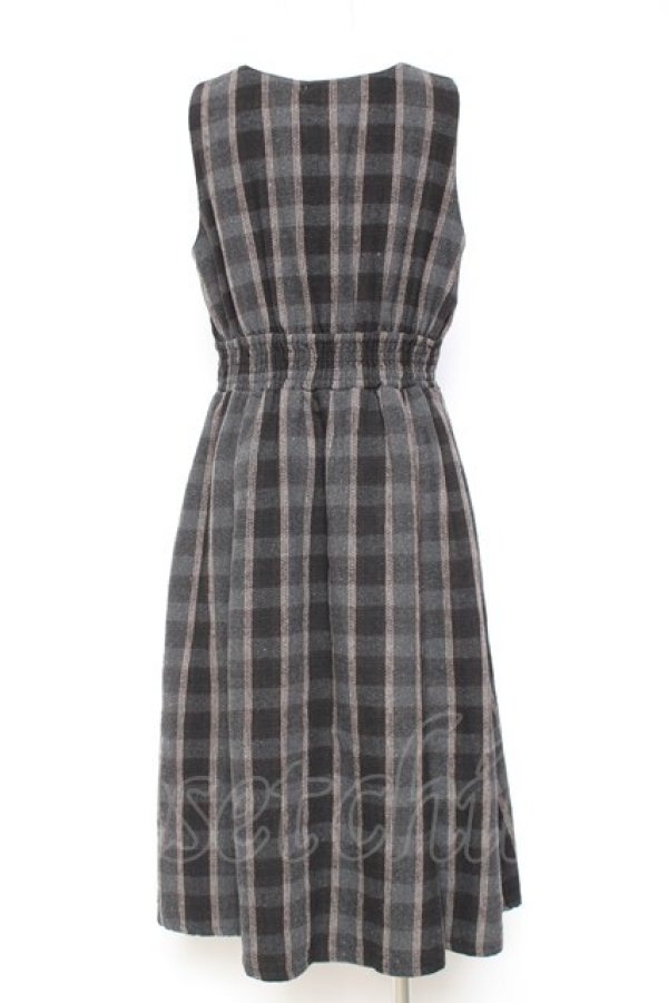 画像2: axes femme / シャギーチェックジャンスカ M 黒 Y-26-01-31-112-AX-OP-SZ-ZY (2)