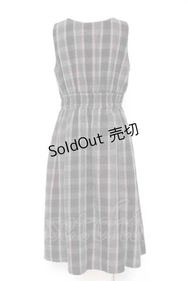 画像2: axes femme / シャギーチェックジャンスカ M 黒 Y-26-01-31-112-AX-OP-SZ-ZY (2)