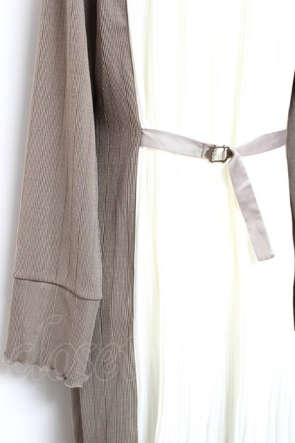 画像3: axes femme / 後ろプリーツロングカーディガン M 茶 Y-26-01-31-113-AX-TO-SZ-ZY (3)