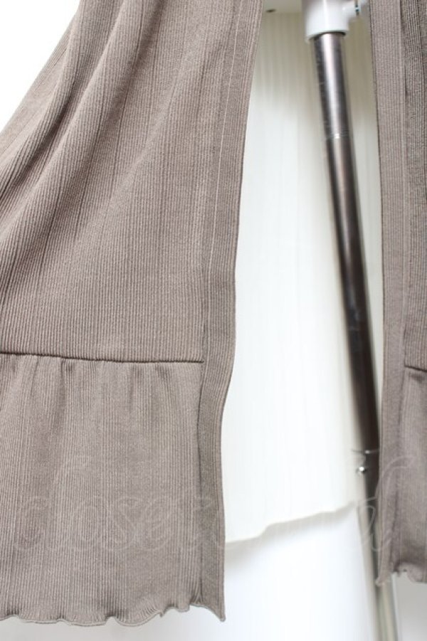 画像4: axes femme / 後ろプリーツロングカーディガン M 茶 Y-26-01-31-113-AX-TO-SZ-ZY (4)