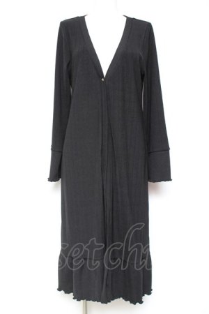 画像: axes femme / 後ろプリーツロングカーディガン M 黒 Y-26-01-31-114-AX-TO-SZ-ZY