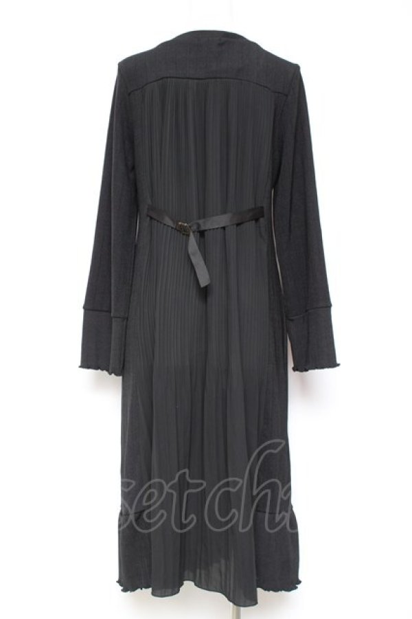 画像2: axes femme / 後ろプリーツロングカーディガン M 黒 Y-26-01-31-114-AX-TO-SZ-ZY (2)