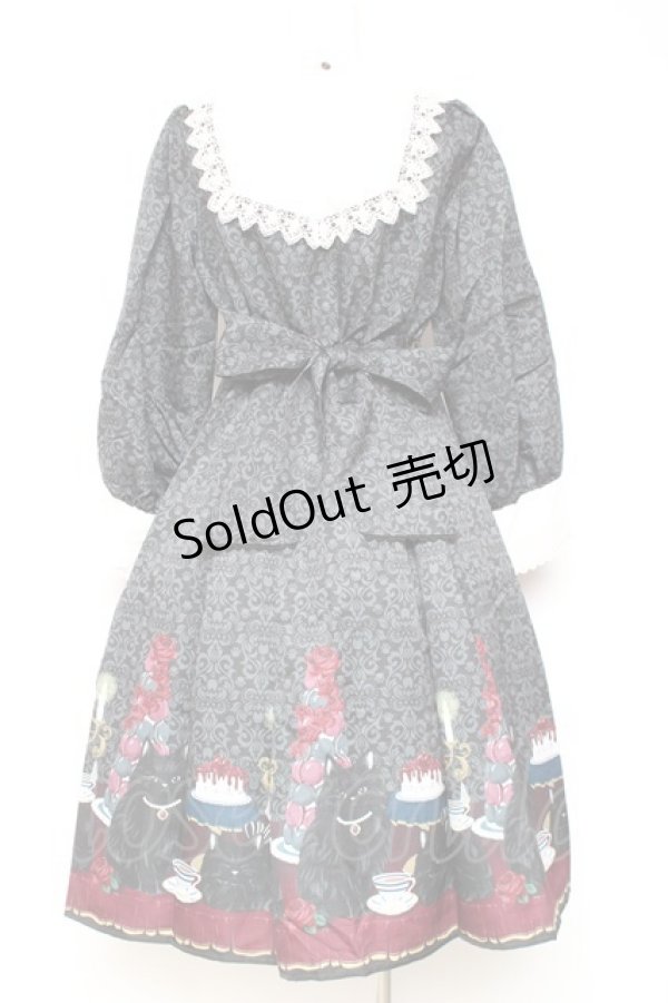 画像3: axes femme kawaii / 猫会ワンピース M 黒 Y-26-01-31-119-AX-OP-SZ-ZY (3)