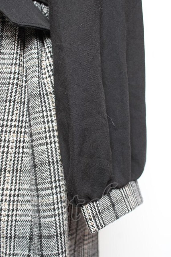 画像4: axes femme POETIQUE / 襟刺繍ドッキングワンピース M 黒 Y-26-01-31-122-AX-OP-SZ-ZY (4)