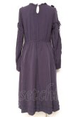 画像2: axes femme POETIQUE / フロント刺繍長袖ワンピ M 紫 Y-26-01-31-123-AX-OP-SZ-ZY (2)