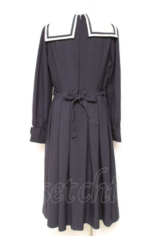 画像2: Innocent World White / スクエアーカラーワンピース  ネイビー Y-26-01-31-125-IW-OP-SZ-ZY (2)