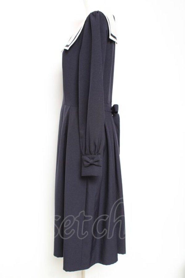 画像3: Innocent World White / スクエアーカラーワンピース  ネイビー Y-26-01-31-125-IW-OP-SZ-ZY (3)